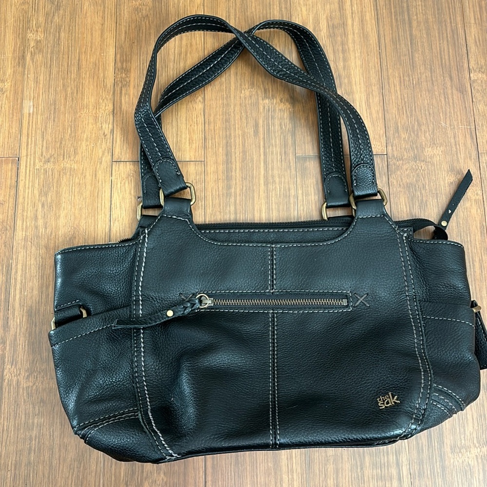 The Sak black leather bag